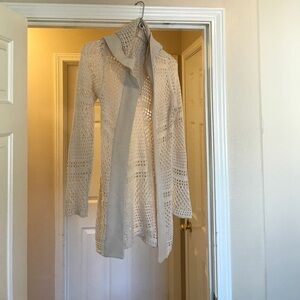 Roxy Cream Open-Knit Cardigan
